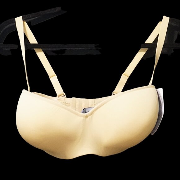 Le Mystere Renaissance Nude Foam Smooth Cup Bra Size 32G Removeable Straps - Picture 1 of 9